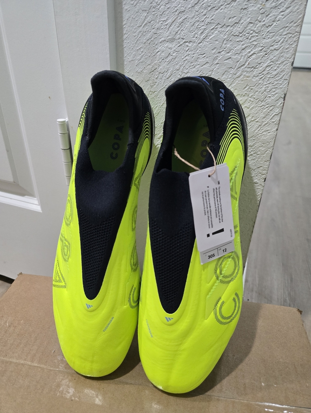 Adidas Copa Pure 3 Elite Laceless Neon Yellow Soccer Cleats